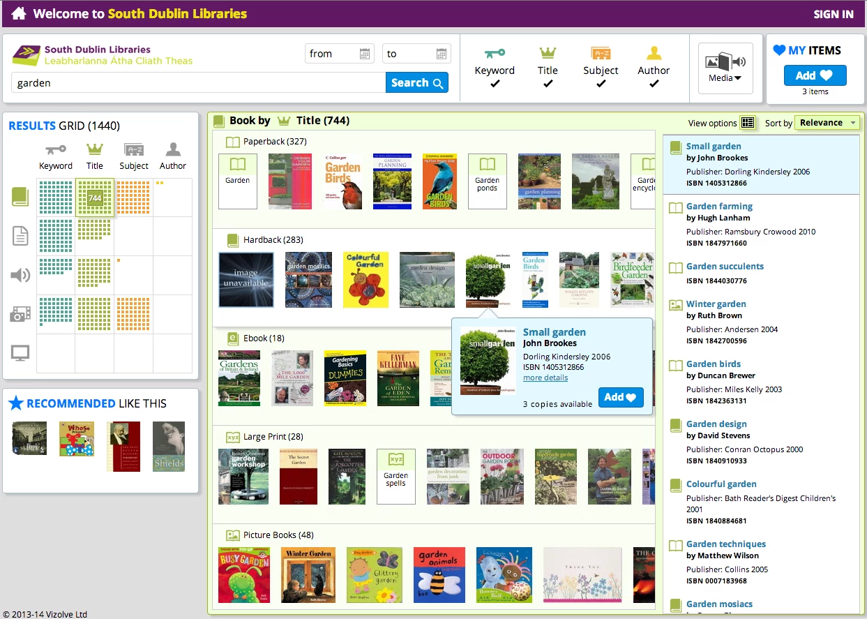 SeeSearch results layout