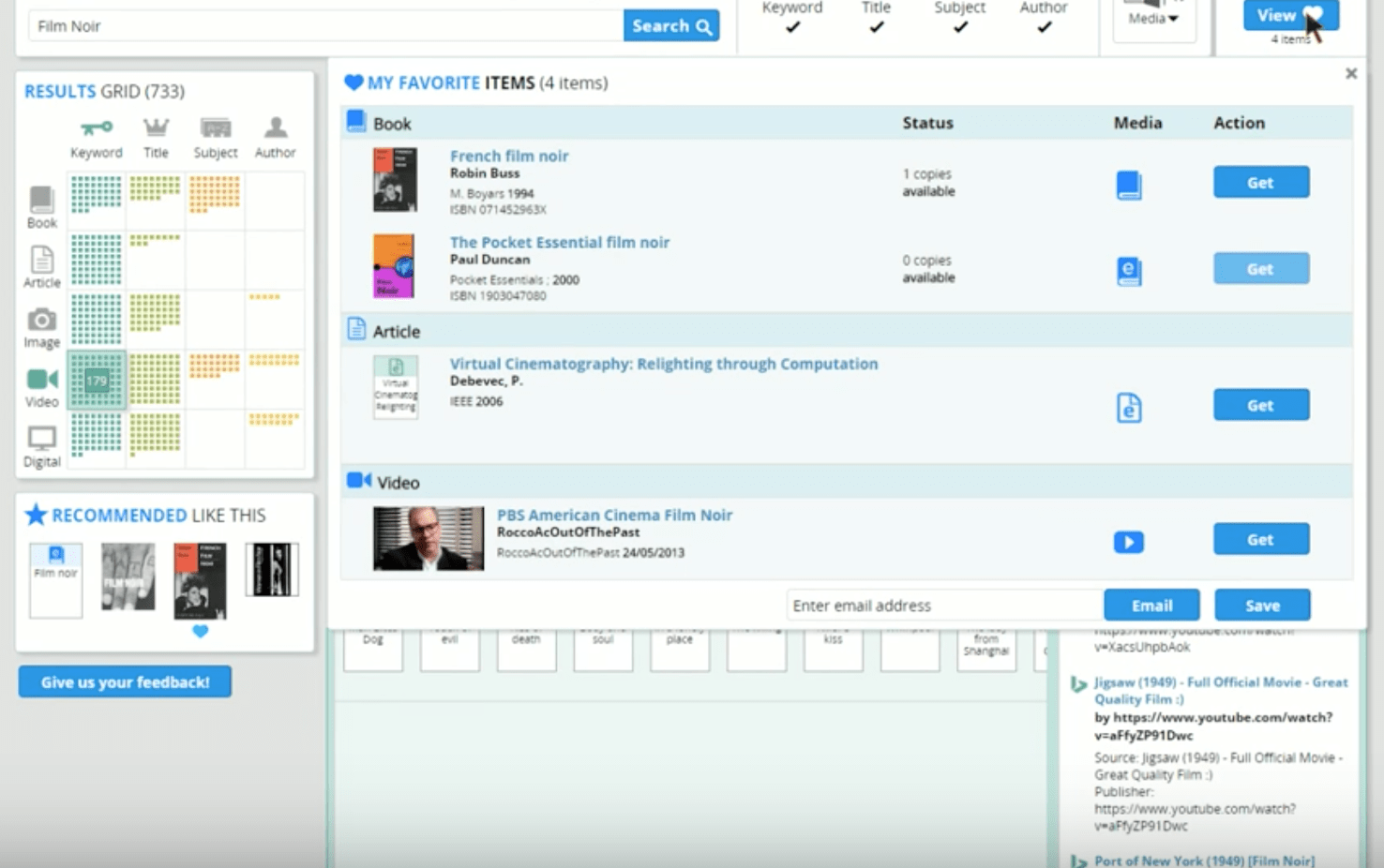 SeeSearch detailed content view